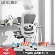 LENOBLE Professional Ergonomic Office Chair Adjustable Kerusi Pejabat Study Chair Gaming Chair-3 Yea