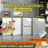 30PCS Vinyl Floor Sticker Self Adhesive PVC Flooring Panel Marble Lantai Vinyl Pelekat 60x60cm