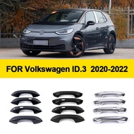 For Volkswagen VW ID.3 ID3 ID 3 2020 2021 2022 carbon Black Smart Door Handle Cover Sticker Trim Car