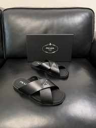 PRADA 普拉達 經典Logo 男款 時尚涼拖鞋 款式0225