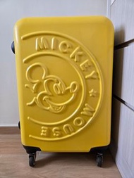 Disney Mickey Mouse 迪士尼米奇老鼠立體浮雕 23吋黃色行李箱/喼/23inch 3D Relief Yellow Luggage/Baggage/Suitcase （換了全新的金屬