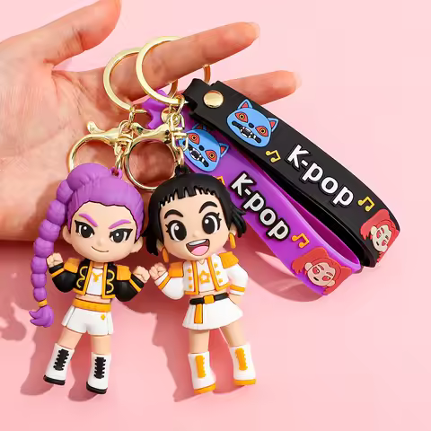 Kpop Rumi Keychain Kpop Group Rumi Mira Zoey Anime Character Keychains Backpack Pendant Charms Keyri