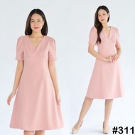 [พร้อมส่ง] [LUXURY707] เดรสเกาหลี ทรงสั้นสุภาพเรียบร้อย (VG0331)