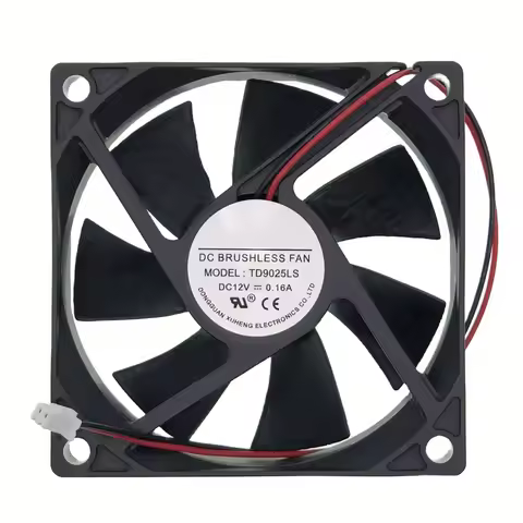 Cooling Fan TD9025LS Refrigerator Fan Motor DC 12V 0.16A 90x90x25mm 2-Wire Cooling Fan