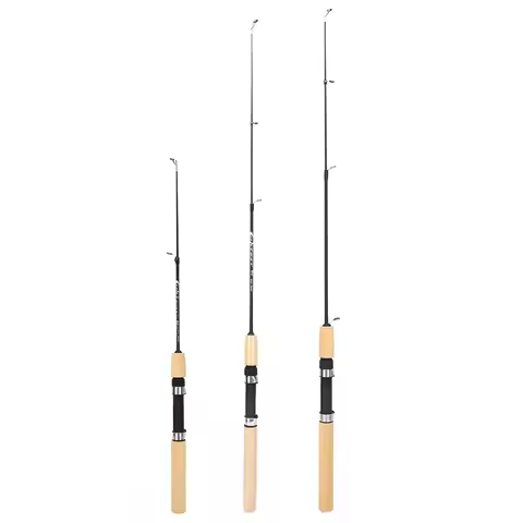 60/80/100cm Ice Fishing Pole Portable Carbon Fish Pole Light Weight River Comfortable Grip Carp Tack
