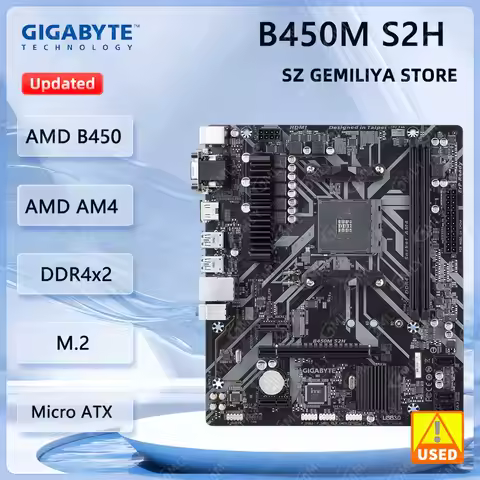 GIGABYTE B450M S2H motherboard B450 ddr4 CPU AM4 compatible Ryzen 9 5950X 9 5900X 7 5800X3D 5 5600X 