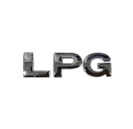 โลโก้ LPG พร้อมสติ๊กเกอร์ ขนาด 2.5 x 8.5 cm (วัสดุทำจากโลหะชุบโครเมียม) ราคาต่อชุด3ตัวLPG