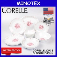 Corelle Blooming Pink Gold Premier Series 20pc Dinnerware Set Livingware/Corelle USA/Set Corelle
