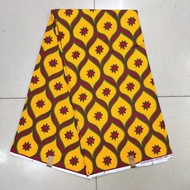 （5码）Ankara African Wax Print for Dress Cotton Fabric非洲缠腰布