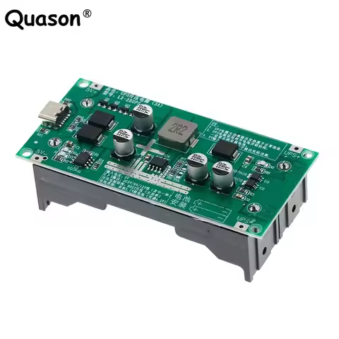 Type-C 15W 3A 18650 Lithium Battery Charger Module DC-DC Step Up Booster Fast Charge UPS Power Suppl