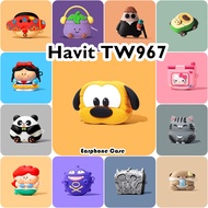 【Case Home】For Havit TW967 Casing Case Soft Silicone Earphone Case Cartoon Innovative NO.4