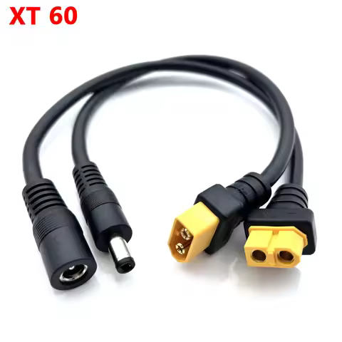 XT60 Plug Male Female to DC 5.5*2.1mm 5.5*2.5mm Connector Battery Adapter Cable 5521 5525 Wire for R