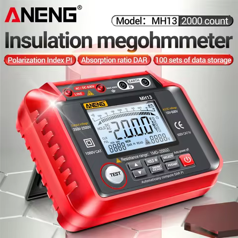 Insulation Resistance Tester Digital Megohmmeter Meters ANENG MH13 4000 Counts AC/DC VoltageInsulati