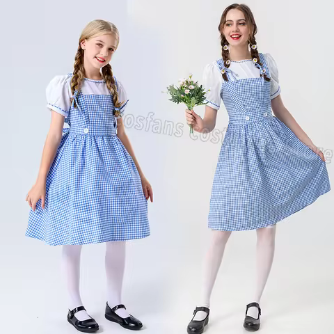 The Medieval Dorothy From The Wizard of Oz Costume Maid Girls Day Pastoral Character Shooting Costum