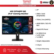 MSI G274QPF-QD 27.0" Gaming Monitor | 1ms (GTG) 170Hz | 2560 x 1440 (WQHD/2K)  Rapid IPS Panel | HDM