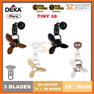 FIERO by Deka TINY 16 Corner Fan Wall Fan with Remote Control 16'' Wall /Ceiling Fan