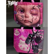 YK2 Style Kitty Millennium Hot Girl Original Double-Sided Large-Capacity Tote Bag Dupont Paper Bag S