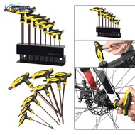 [vsrhkq] 8x T-handle Set, Bicycle Hex Key Tool, Robust Heavy-duty Bicycle Hex Key Hex Key Set for