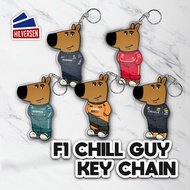 GANTUNGAN F1 Chill Guy Keychain - Formula 1 Key Chain Chill Guy | Hilversen F1 Keychain