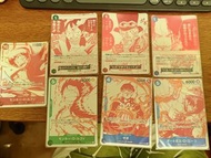 ONE PIECE 海賊王 紅卡 齊一set tcg