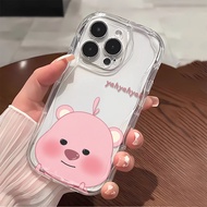 Middle finger beaver Phone Stand Phone Case Compatible for IPhone 7 XR 6s 6 8 Plus 14 11 13 12 Pro Max X XS Max SE 2020 Creative wave cream phone case