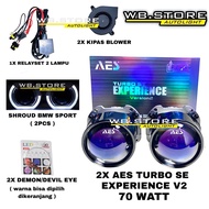 BILED AES TURBO SE EXPERIENCE V2 BILED AES package size 2.5 inch 70 watt Lampu LED Motor Lampu Motor