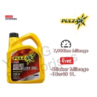 PULZAR HIGH MILEAGE SEMI SYNTHETIC SAE 15W-40 15W40 API-SN PLUS （4L FREE 1L）Engine Oil 4L / 5L