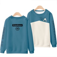 frgthy เสื้อแจ็กเก็ตแขนยาวลําลอง มีฮู้ด ลายการ์ตูนโปเกม่อน Snorlax พลัสไซซ์ แฟชั่นสําหรับผู้ชาย และผ
