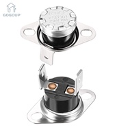 GOGOUP 2pcs Thermostat, KSD301 Normally Closed Temperature Switch, Durable Sliver Snap Disc 145°C/293°F Temperature Controller