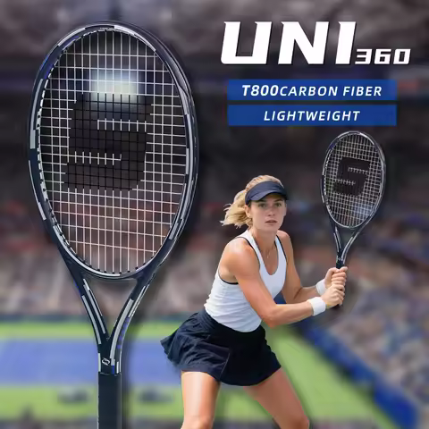 UNI360 T800 Full Carbon Fibre Premium Professional Tennis Racket, 52-62lbs, 340mm Balance, Ultra-lig