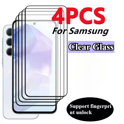 4PCS 9H Full Cover Screen Protector For Samsung Galaxy A55 A56 A26 A36 Tempered Glass For Samsung Ga
