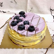 <自家製> 藍莓芝士千層蛋糕Blueberry Cheese Cream Crepe Cake