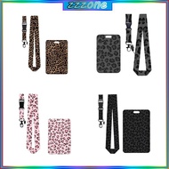 zzz Hard ABS IDs Badge Card Holders with Coordinated Fashion Print Lanyard
