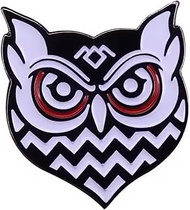 Twin Peaks Owl Cave Black Lodge Red Room Floor Design David Lynch TV Show 1.2" Enamel Pin Badge