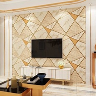 Wallpaper Dinding Ruang Tamu Minimalis Motif Keramik 3D Walpaper