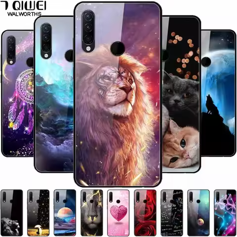 For Huawei P30 Pro Lite Case Cool Tempered Glass Luxury Coque Covers for Huawei P20 Lite P 20 P20Pro