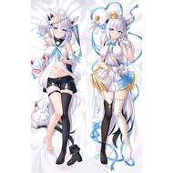 vtuber Shirakami Fubuki  Dakimakura Pillow Case Anime Game Hugging Body Prop