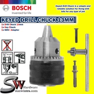 BOSCH 13MM KEYED TYPE DRILL CHUCK ADAPTER C/W SDS PLUS ADAPTER FOR ROTARY DRILLSROTARY IMPACT DRILLS