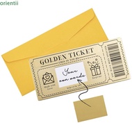 Golden Ticket Scratch- Card, with Envelope  Concert Ticket,  Party Favor Raffle Gift Scratch  Ticket