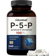 NatureBell P5P Vitamin B6 100mg Per Serving, 240 Capsules | Activated Pyridoxal 5 Phosphate Suppleme