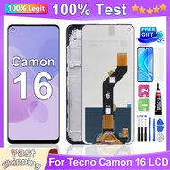 For Tecno Camon 16 LCD CE7 Display With Frame Touch Screen Digitizer Assembly Replacement