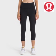 Lululemon new yoga pants Women's stretch belly compression peach butt Yoga fitness capri pants