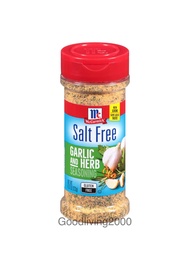 (Free shipping) McCormick Salt Free Garlic and Herb Seasoning 123 g เครื่องปรุงรสกระเทียมผสมสมุนไพร สูตรปราศจากเกลือ ตรา แม็คคอร์มิค 123 กรัม