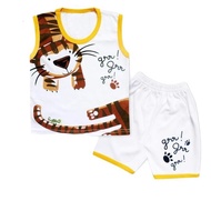 Wakakids Baby Boy Clothes Tiger Printed Singlet Shirt Suit T-shirt Pants Age 6 Months to 3 Years 284