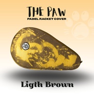 The Paw Light Brown Denim Padel Racket Cover with Thermal lining | Padel Racket Bag | Padel Racket B