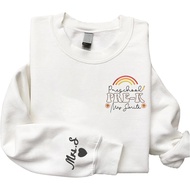 Givesmiles Personalized Teacher Sweatshirt and Hoodie, Pre School Pre-K and Custom Name Teacher, Cus