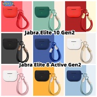 Compatible with Jabra Elite 10 Gen2 Earphone Protective Case Nylon Lanyard Soft Cover Jabra Elite 8 