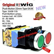 EWIG EA38-11D 22mm 10A AC 660V LED Light Push Button.