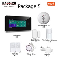 DAYTECH Tuya WiFi Gsm Security Alarm System Fingerprint Arming Temperature And Humidity Display 433M