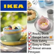 Ikea Pinggan, Mangkuk, Cawan dan Set Cutlery Plastik / Plate, Bowl, Mug and Cutlery Plastic Set